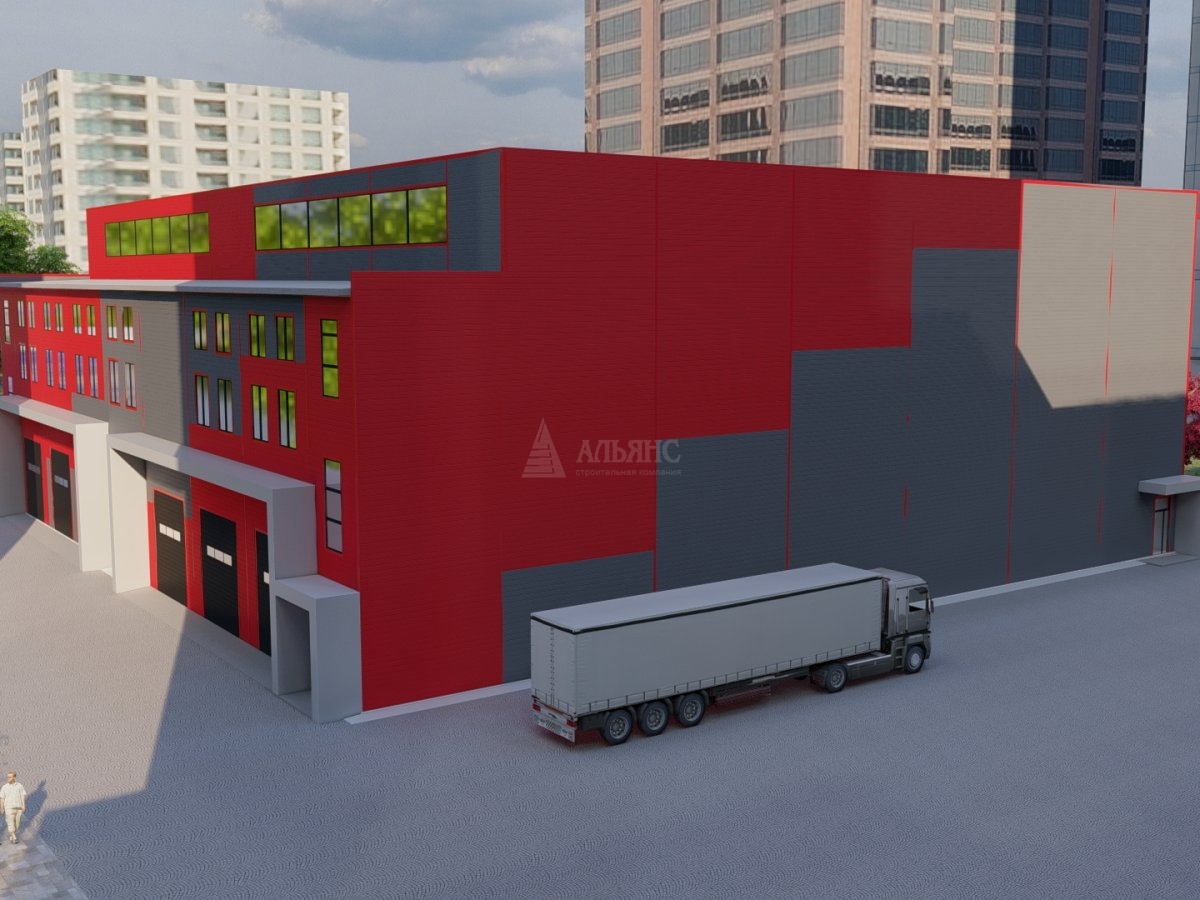 3D визуализация Склад-ангар из сэндвич-панелей - фото 2