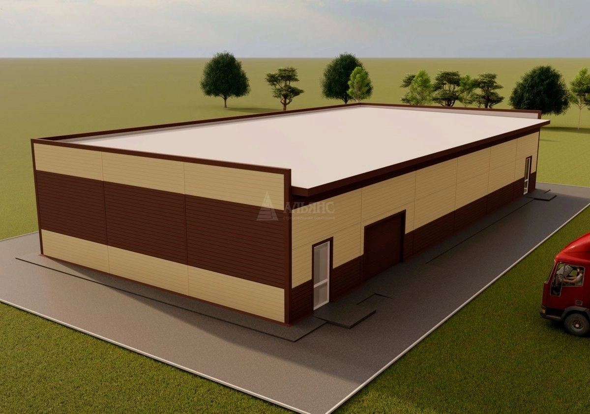 3D визуализация Проект магазина из сэндвич-панелей - фото 15