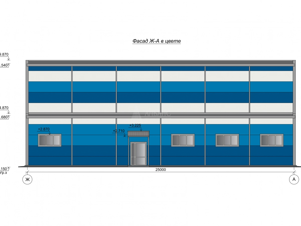 Планировка Грузовое СТО из сэндвич-панелей -  фото 2