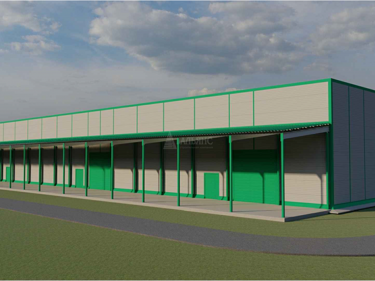 3D визуализация Каркасный склад из сэндвич-панелей - фото 3