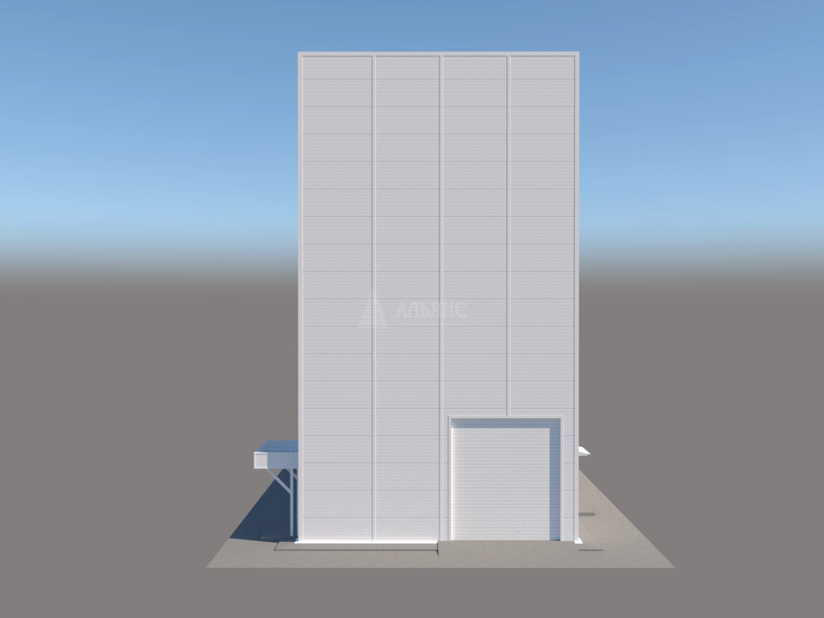 3D визуализация Административно-бытовой комплекс из сэндвич-панелей - фото 3