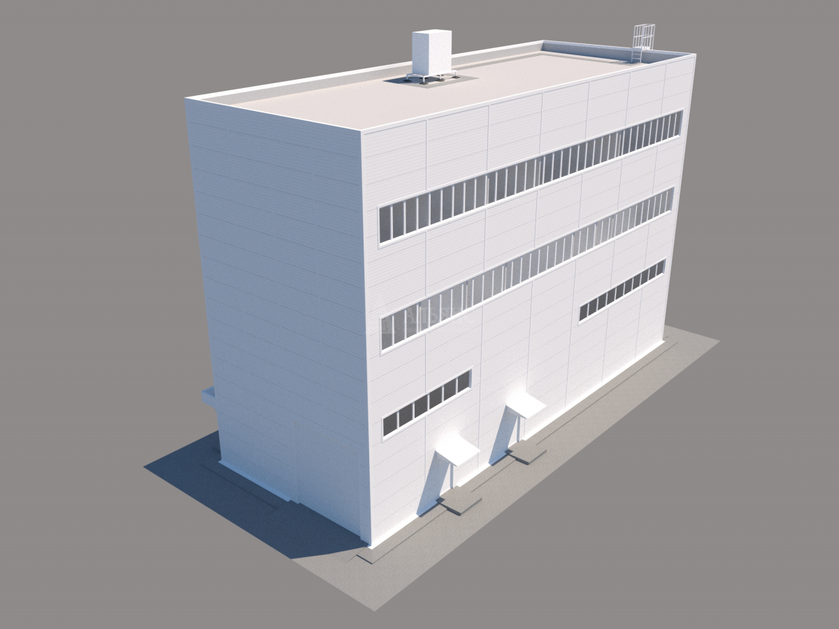 3D визуализация Административно-бытовой комплекс из сэндвич-панелей - фото 11