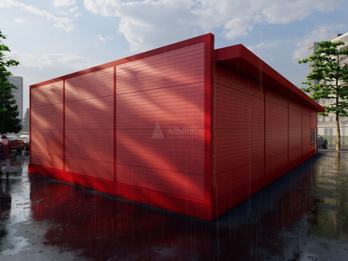 3D визуализация Проект павильона из сэндвич-панелей - фото 3