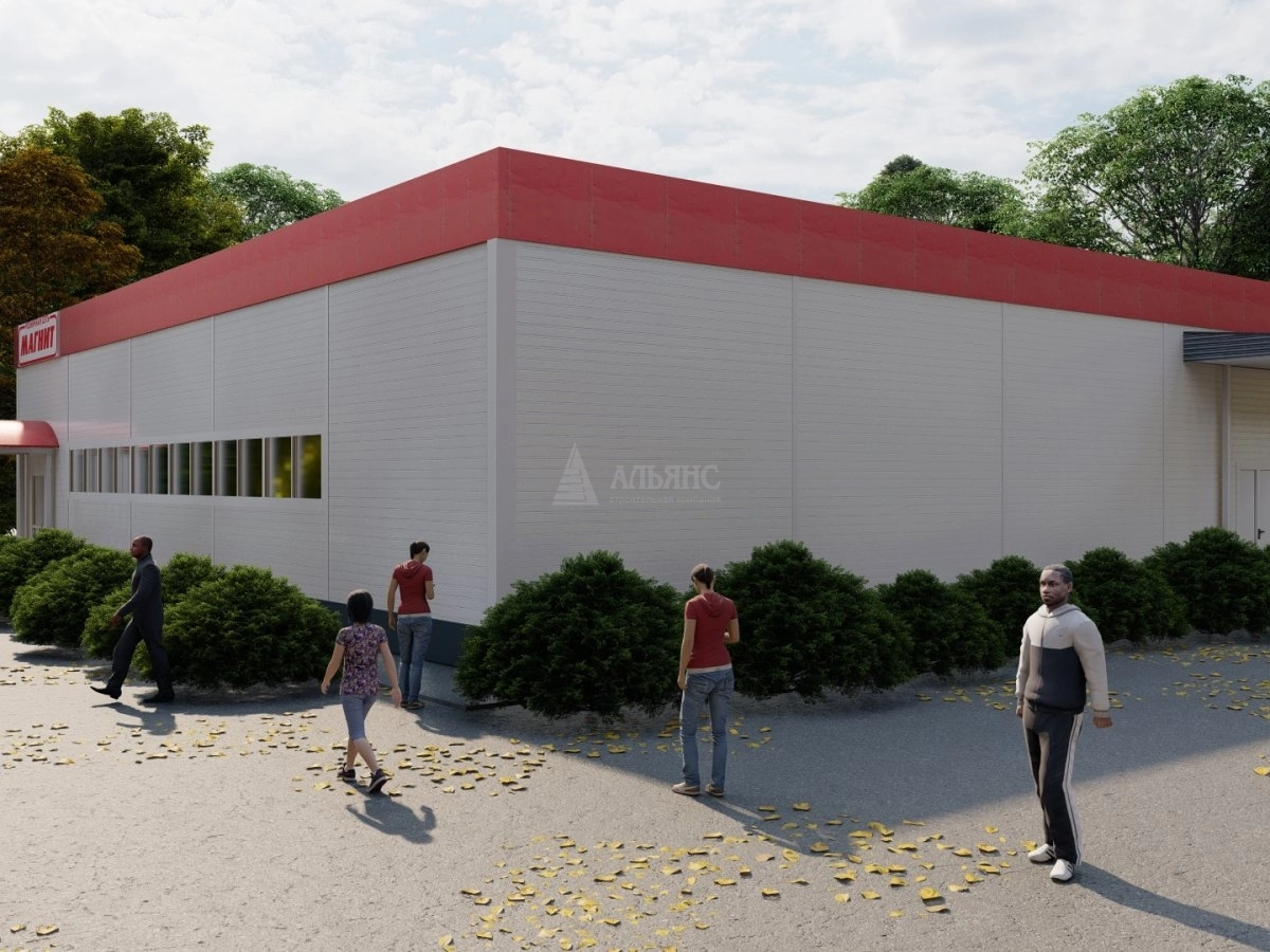 3D визуализация Магазин "Магнит" из сэндвич-панелей - фото 2